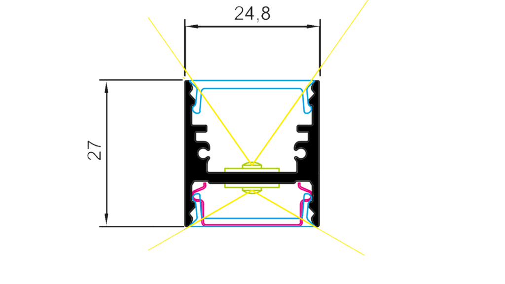 H1-2000 AL 25x27x2000  ALUSCHIENE 