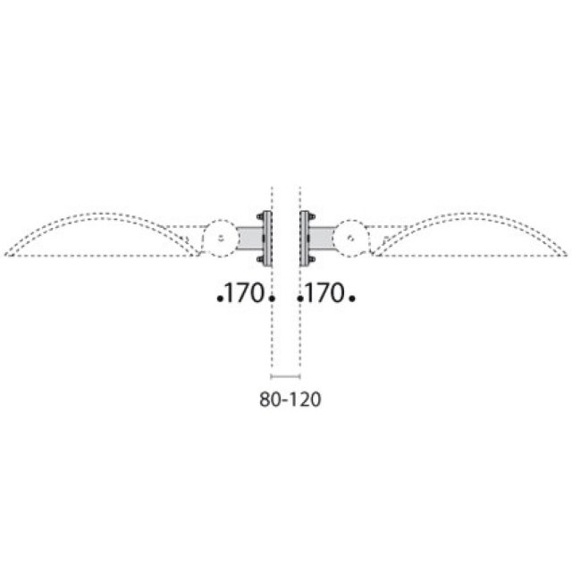 A0406/2-02  SUPPORTO DOPPIO PALO D 