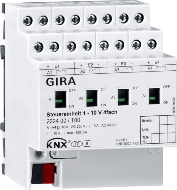 2224 00 KNX STEUEREINHEIT 1-10V 4F 