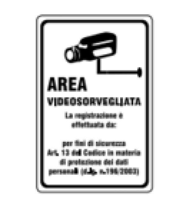 6CR1415 A K."AREA VIDEOSORVEGLIATA " 