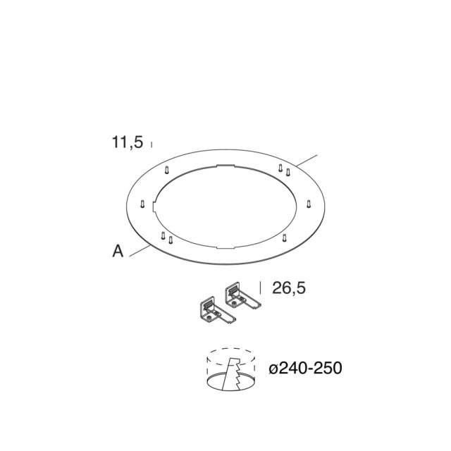 SLIM ADAPTER FÜR LOCH 240MM/250MM 