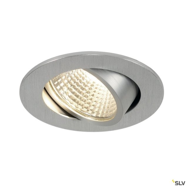 NEW TRIA LED 3W DL ROUND 3K SET INCASSO ALU SPAZZ. 