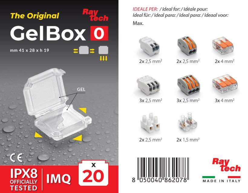 GELBOX 0 GELBOX PER MORSETTI (CF 20PZ) IPX8 