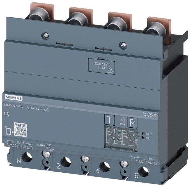 3VA9214-0RL20 FI-BLOCK RCD520 x3VA12 250A UNTEN 