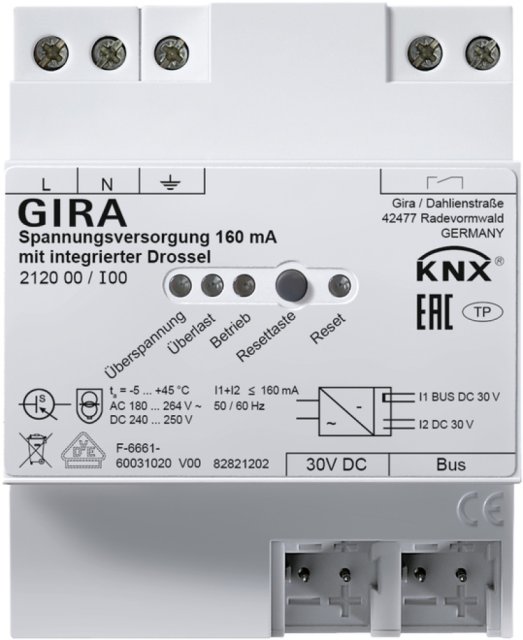 2120 00 KNX ALIMENTATORE 160MA 