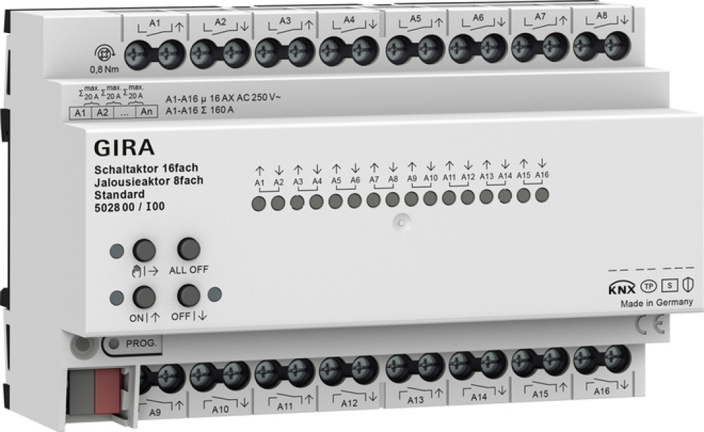 5028 00 KNX 16A JALOUSIEAKTOR 16/8F STANDARD 