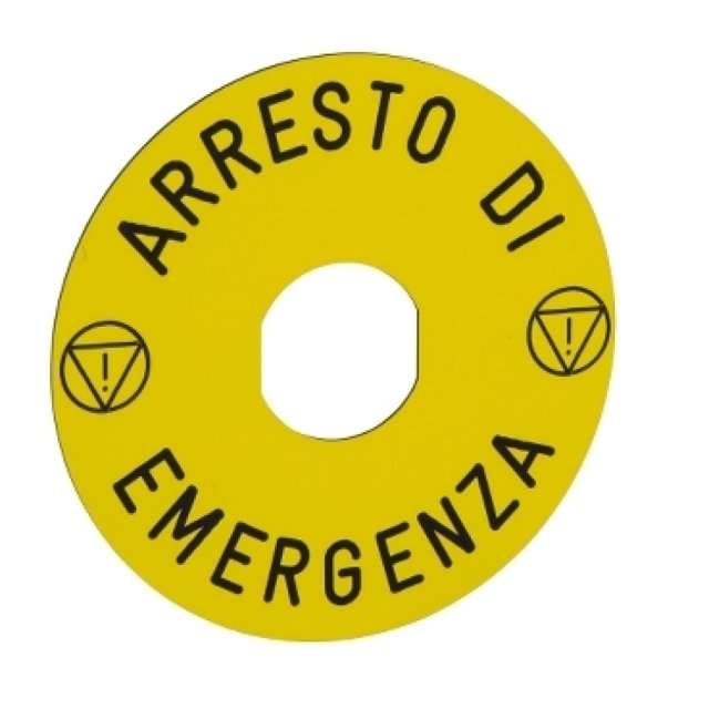 ZBY-8630 ETICHETTA ARRESTO EMERGENZA 