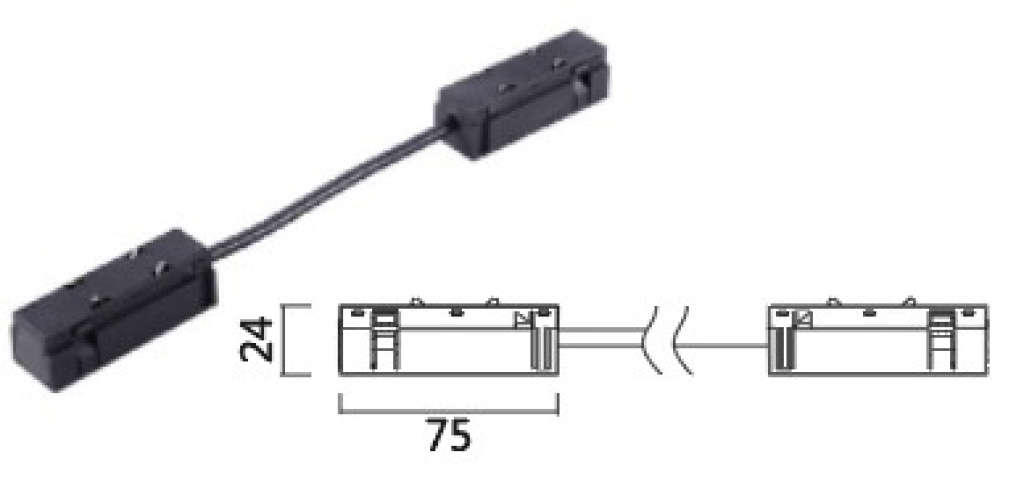 TRACK MITTELEINSPEISUNG M/KABEL 10CM 