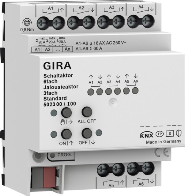 5023 00 KNX 16A JALOUSIEAKTOR 6/3F STANDARD 