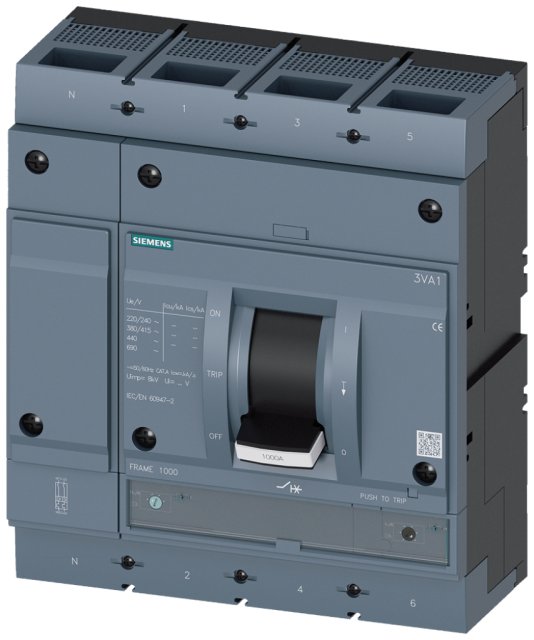 3VA1510-5GF42-0AA0 4P 1000A AUTOMAT 55KA 