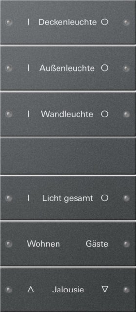 2206 28 KNX ANTHRAZIT WIPPENSET 3+3F.BESCHREIBBAR 