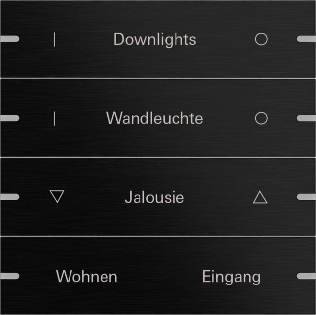 5034 126 KNX NERO/ALU SET INTERR.4P SCRIVIBILI 