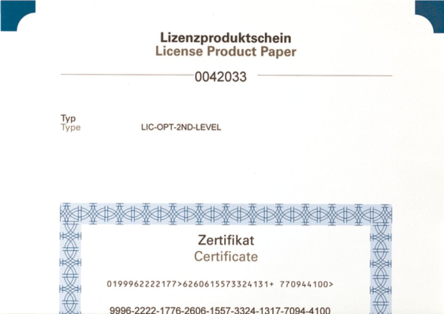 LIC-OPT-2ND-LEVEL  LICENZA 