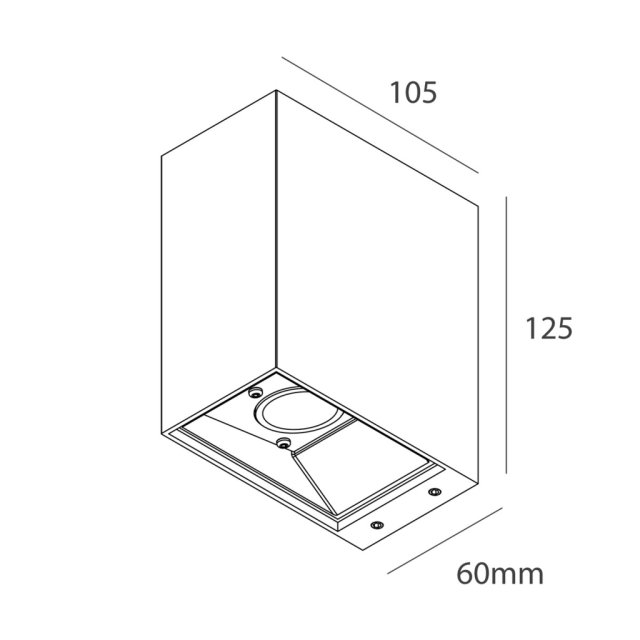 DROP 2X5W 3K IP54 BIANCO APPLIQUE 