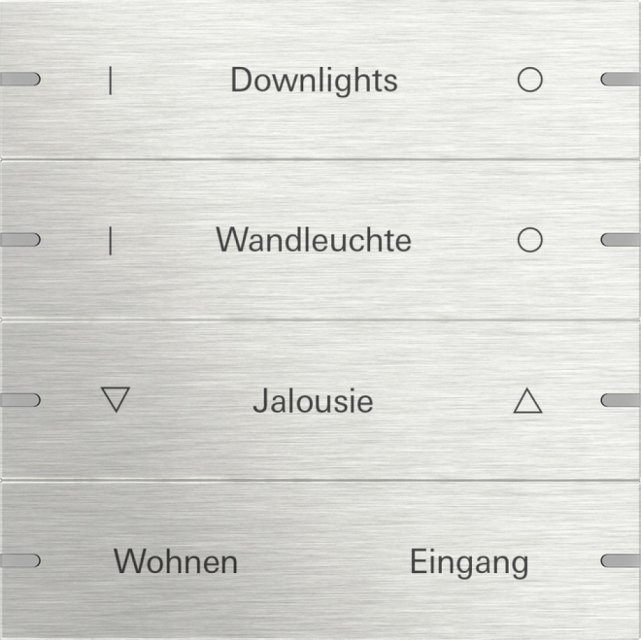 5034 219 KNX EDELSTAHL WIPPENSET 4F.BESCHREIBBAR 