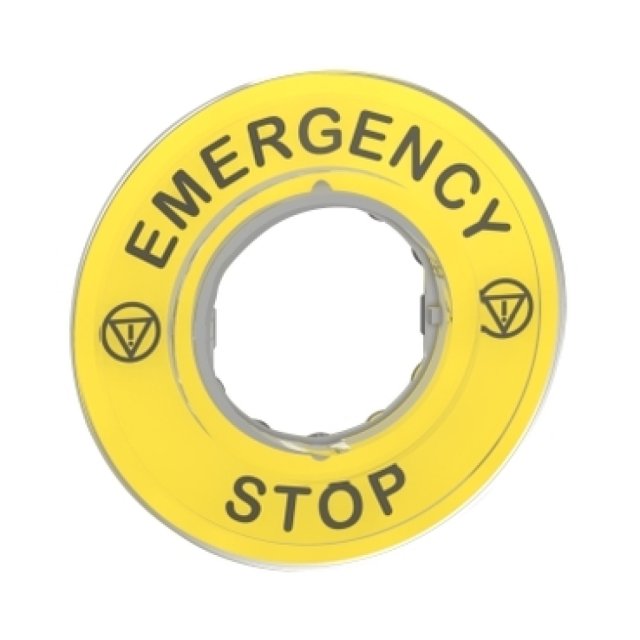 ZBY-9320 ETICHETTA EMERGENCY STOP 3D 