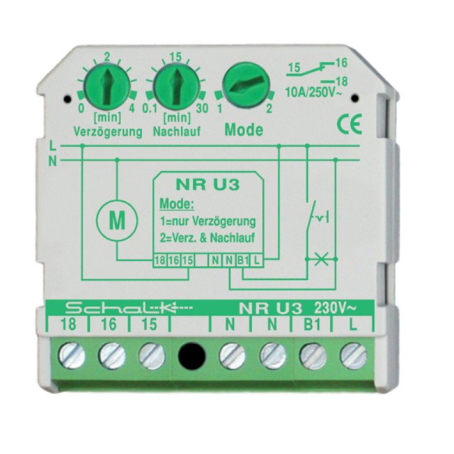 NRU3  230V/AC NACHLAUFRELAIS UP 