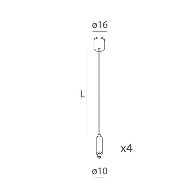 ROTO D=800 KIT 4 AUFHÄNGUNG L3000 