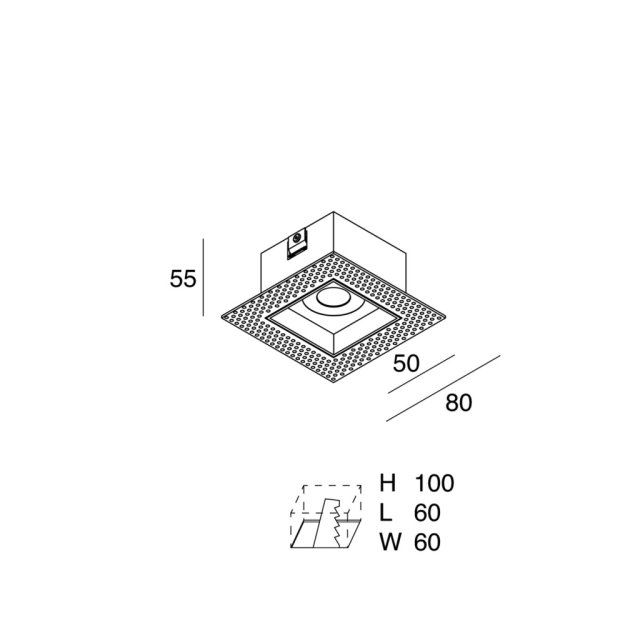 MINI WELL 5W 3K 0.5A EB-LEUCHTE QUAD.WS 