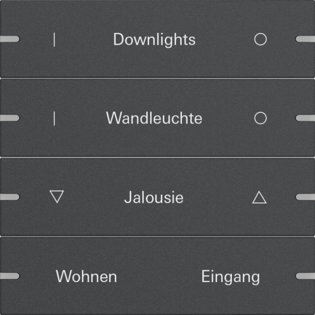 5034 928 KNX ANTHRAZIT WIPPENSET 4F.BESCHREIBBAR 