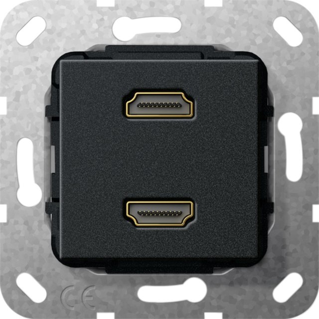 5672 10 HDMI-STECKDOSE SCHWARZ 